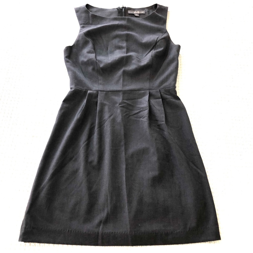 Grey polyester rayon office dress
